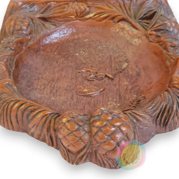 VTG ANCO Redwood Ashtray Cigarette Box Mid Century Resin Bakelite Kitschy - Picture 13 of 16